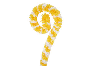 Christmas Candy Tinsel Cane-Yellow and White Tinsel Giant Candy Cane插图