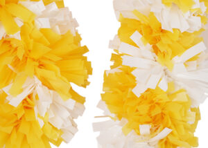 Christmas Candy Tinsel Cane-Yellow and White Tinsel Giant Candy Cane插图1