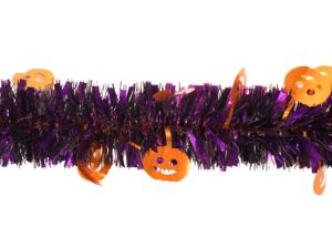 Halloween party tinsels decoration-green tinsel wreath-halloween tinsel garland插图1