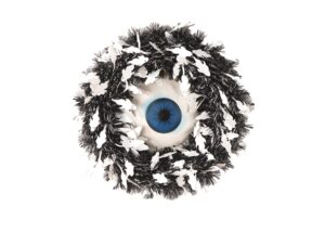 Halloween Door Hanging Wreath-tinsel garland wreath-halloween tinsel wreath ODM插图1