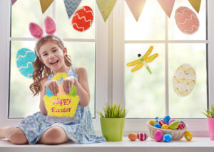 Easter Bunny Tinsel-Easter Bunny Egg Basket Ornaments Decoration-HSENLIFE插图