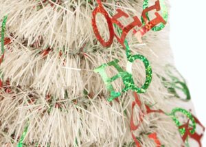 Christmas table top tree manufacturers-Snowflake sequins table top tree -Blue table top christmas tree插图4