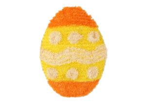 Easter Tinsel Egg Decoration-Fancy Easter Tinsel Eggs-Yellow Easter Tinsel Egg插图3