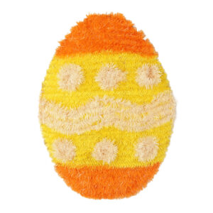 Easter Tinsel Egg Decoration-Fancy Easter Tinsel Eggs-Yellow Easter Tinsel Egg
