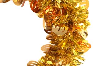 Pumpkin Maple Leaf Wreath-tinsel garland wreath-tinsel garland decor插图3