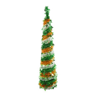 5 Ft Pop Up Tinsel Tree Decorations-pre decorated pop up christmas trees-St. Patrick's Day artificial tree