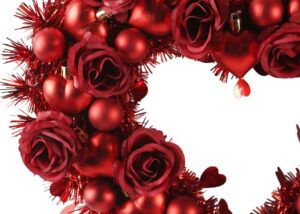 Valentine’s Day Love Shape Tinsel Garland-Wall Heart Hanging Party Garland插图3