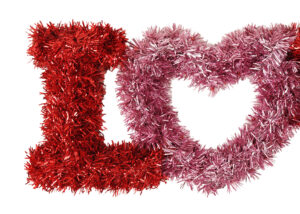 Valentine’s Day Red Love Tinsel Decoration-Tinsel LOVE Valentine’s Wall Decor插图1