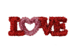 Valentine’s Day Red Love Tinsel Decoration-Tinsel LOVE Valentine’s Wall Decor插图