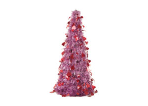 Small Tinsel Tree-Valentine’s Day Artificial tree OEM-4 foot table top tree插图1