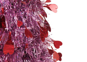 Small Tinsel Tree-Valentine’s Day Artificial tree OEM-4 foot table top tree插图2