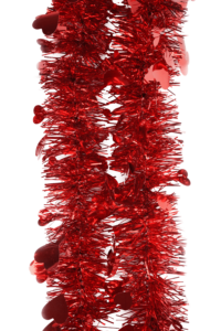 Valentine’s Day Tinsels garland OEM-red tinsel wreath-tinsel garland decor插图