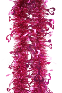 Valentine’s Day Tinsels garland OEM-red tinsel wreath-tinsel garland decor插图2