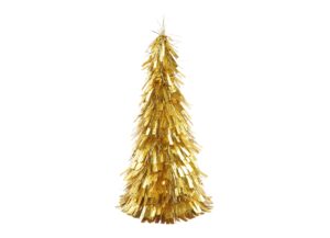 Gold Tinsel Christmas Tree-Decorated Tinsel Cone Christmas Trees-christmas table top tree插图3