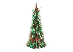 Gold Tinsel Christmas Tree-Decorated Tinsel Cone Christmas Trees-christmas table top tree插图5