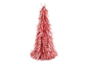 Gold Tinsel Christmas Tree-Decorated Tinsel Cone Christmas Trees-christmas table top tree插图1