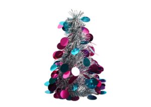 Christmas Tinsel Cone Tree-Circular sequins christmas tree table top decor-Christmas table top tree OEM插图3