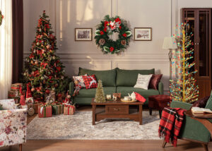 Christmas Wreath Artificial-Wreath Pendant Festive Adornment-Christmas Tinsels garland OEM插图