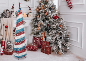 Christmas artificial Sequin Pencil tree-Two-color Christmas tree-artificial christmas tree 5 ft插图