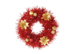 Christmas tinsels wreaths-Metal ball gold and silver tinsel garland插图4