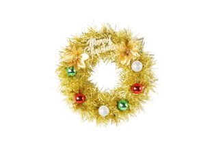 Christmas tinsels wreaths-Metal ball gold and silver tinsel garland插图3