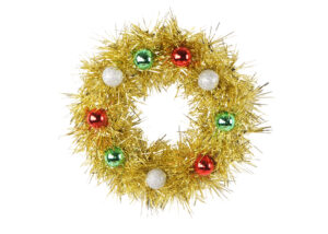 Christmas tinsels wreaths-Metal ball gold and silver tinsel garland插图1