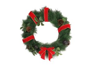 Christmas Tinsels wreaths OEM-red tinsel wreath-Artificial Christmas garland插图3