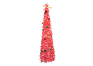 Christmas Artificial tree Factory-Red artificial christmas tree 7 feet-artificial decorative tree插图4