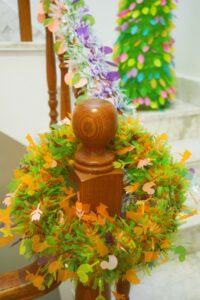 Easter tinsels garland-Easter eggs tinsels wreaths-Easter party tinsels decoration插图