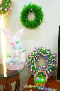 Easter table centerpiece-Varuotu Easter Pink Bunny Tree-Easter festival decoration插图4