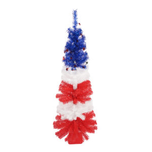 Independence Day pop up tree-Red, white and blue tinsel tree-Pop up trees manufacturers