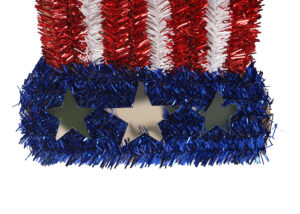 Stars And Stripes Ornament-Independence Day Patriotic Tinsel Colorful Star Wreath-Independence Day Tinsel Decoration插图4