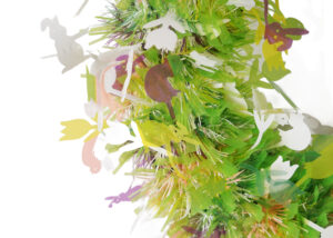 Easter Garlands Stripe Tinsel-Easter tinsels wreaths-outdoor tinsel garland插图1