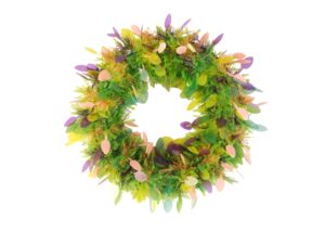 Easter Decorations-Chicks Easter tinsel Wreaths-GREEN tinsels garland插图2