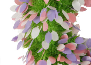 easter tinsel wreath-Easter festival decoration -HSENLIFE tinsel ribbon garland插图7