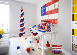 3ft table top tree-blue table top Independence Day tree-small table top tree插图3