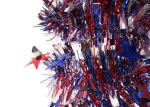 Independence Day Wreath-Red White Blue Wreath-Patriotic Tinsel Garland wreath插图2