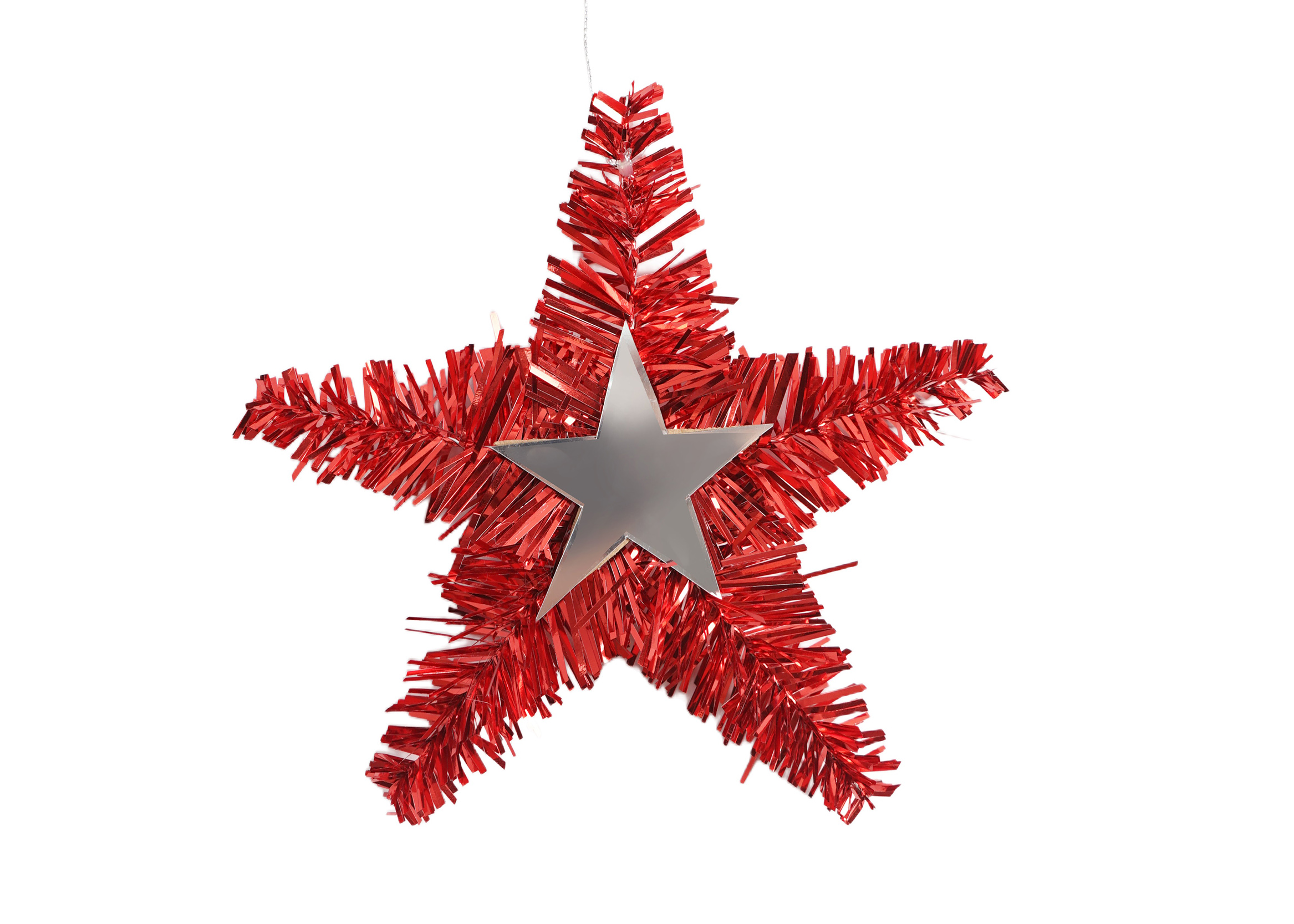 Independence Day Wreath For Front Door-Patriotic Tinsel Wreath-Red White Blue Star Garland - Image 5