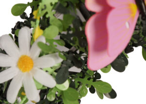 Green tinsel garland wreath-Flowers decoration tinsel wreath-New spring tinsel wreath插图3