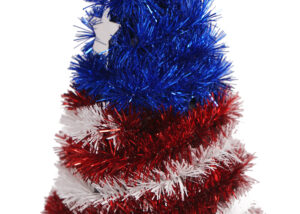 Blue,red&white table top trees table top  Independence Day tree decor-table top tree OEM插图5