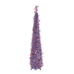 Outdoor Pop Up Independence Day Tree-Blue Artificial Tree-7 ft Pop up tree