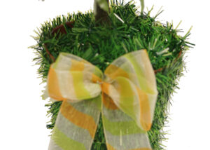 Olive Cone Topiary Artificial Tree-Bunny and carrot decorate artificial trees-artificial silk plants trees插图3