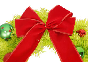 Outdoor Christmas Wreath-Wreath Adorned with Bowknot Pinecones Red Berries Front Door Holiday Decor Supplies插图5