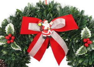Festive Christmas Door Wreath-Poinsettia Artificial Flowers Christmas garland-outdoor christmas garland插图5