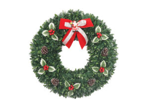 Festive Christmas Door Wreath-Poinsettia Artificial Flowers Christmas garland-outdoor christmas garland插图