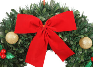 Festive Christmas Door Wreath-Poinsettia Artificial Flowers Christmas garland-outdoor christmas garland插图1