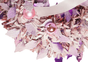 Pink Christmas Wreaths-Artificial Christmas Wreath-Flocking XMS Garland插图1