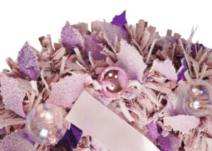 Pink Christmas Wreaths-Artificial Christmas Wreath-Flocking XMS Garland插图5