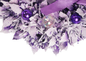 Pink Christmas Wreaths-Artificial Christmas Wreath-Flocking XMS Garland插图3