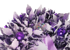 Pink Christmas Wreaths-Artificial Christmas Wreath-Flocking XMS Garland插图4